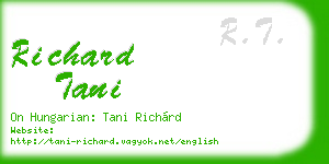 richard tani business card