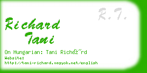 richard tani business card